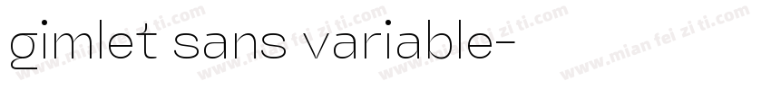 gimlet sans variable字体转换